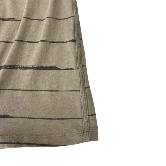Athleta Organic Daily Striped Tee T-Shirt Size M Womens Brown Black Crewneck - Picture 5 of 9